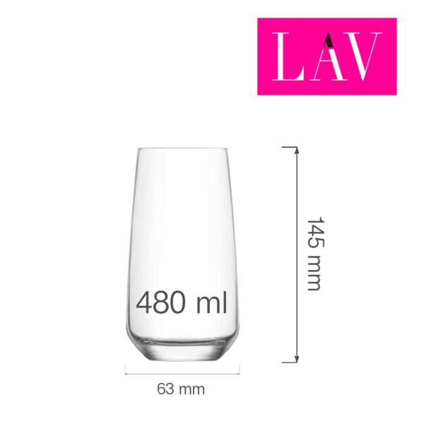 Vysoký pohár long drink Lal 480 ml, LAV