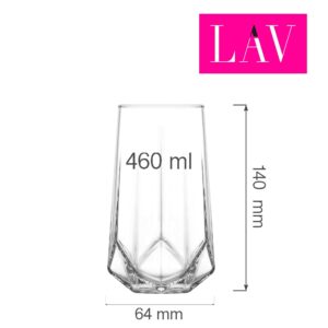 Valeria long drink vysoký pohár 460 ml, LAV