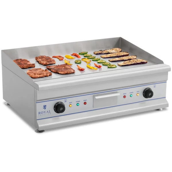 Grilovacia platňa - dvojitá - elektrická - 75 cm - hladká - 2 x 3 200 W