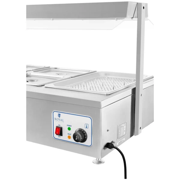 Bain Marie - 6 gastronádob - s nadstavcom na mäso - Image 5