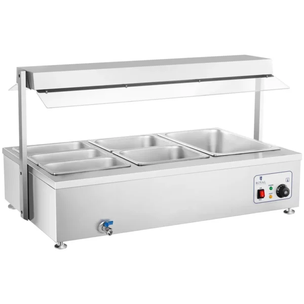 Bain Marie - 6 GN - s nadstavcom na mäso a vypúšťacím kohútikom - Image 3