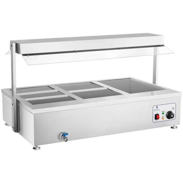 Bain Marie - 6 GN - s nadstavcom na mäso a vypúšťacím kohútikom - Image 4