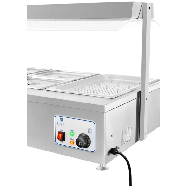 Bain Marie - 6 GN - s nadstavcom na mäso a vypúšťacím kohútikom - Image 5
