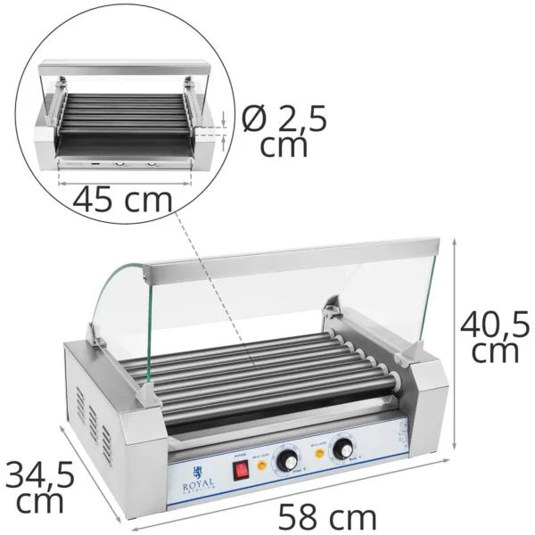 Gril na párky - na hotdogy - 1 400 W - 12 párkov - Image 10