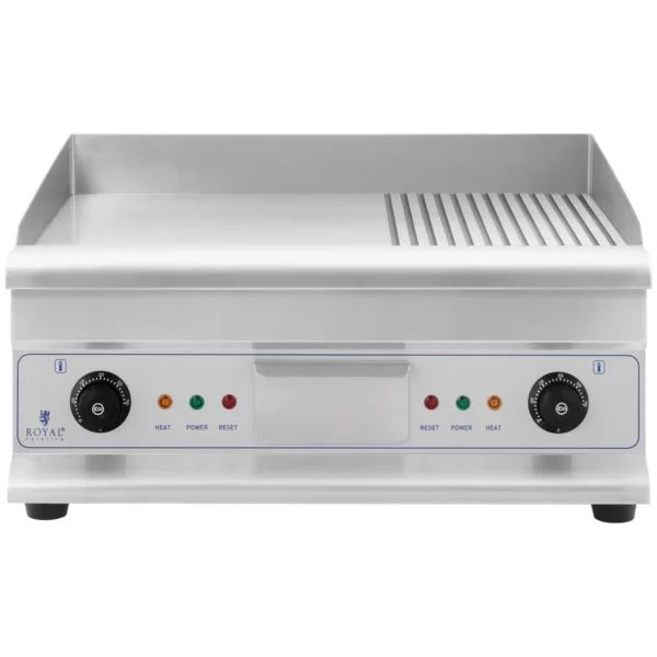 Elektrická grilovacia platňa - dvojitá - 60 cm - hladký a rebrovaný povrch - 6 400 W - Image 3