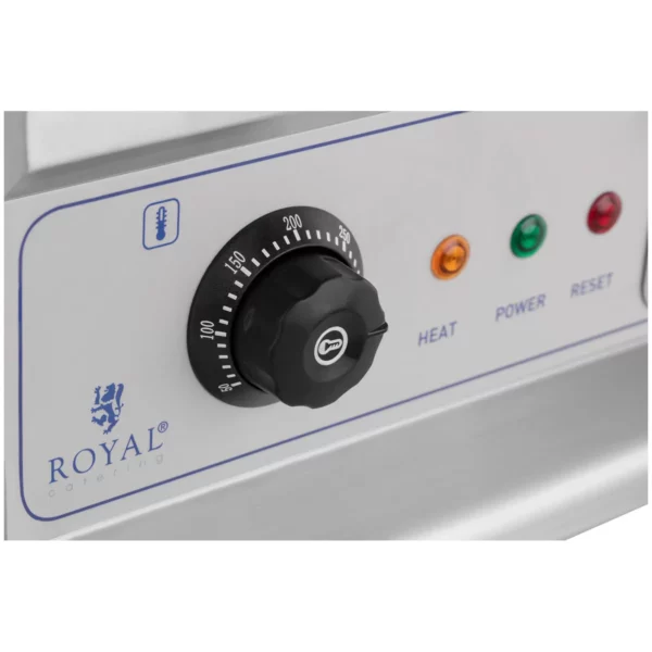 Elektrická grilovacia platňa - dvojitá - 60 cm - hladký a rebrovaný povrch - 6 400 W - Image 4
