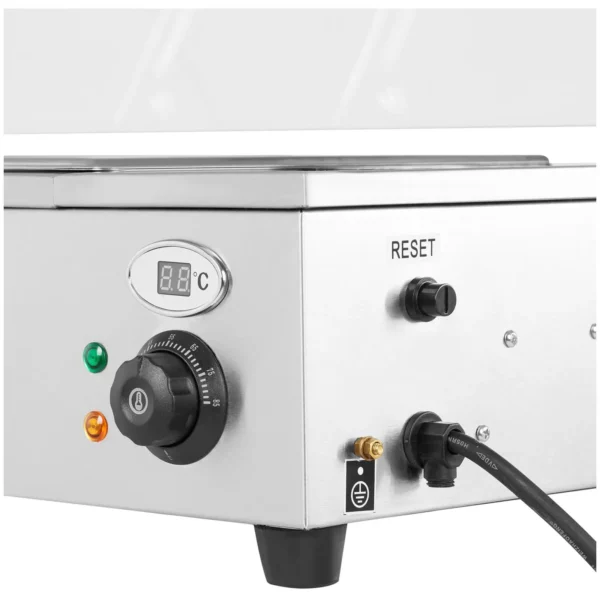 Bain Marie - vrátane 4 gastronádob 1/2 - vypúšťací kohútik - krycie sklo - Image 4
