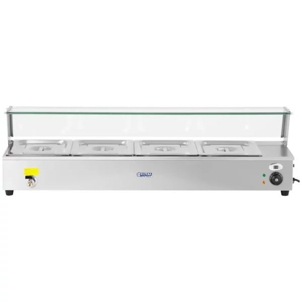 Bain Marie - vrátane 4 gastronádob 1/2 - vypúšťací kohútik - krycie sklo - Image 6