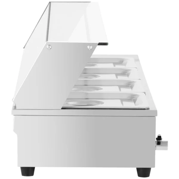 Bain Marie - vrátane 4 gastronádob 1/2 - vypúšťací kohútik - krycie sklo - Image 7