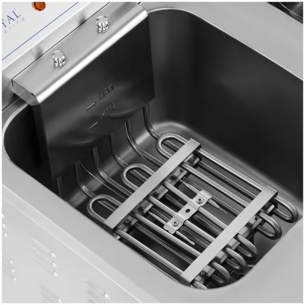 Dvojitá elektrická fritéza - 26 l - 10 000 W - vypúšťací kohút - studená zóna - spodná skrinka - Image 6