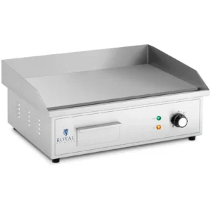 Elektrická grilovacia doska - 30 x 350 mm - Royal Catering - hladký - 3000 W