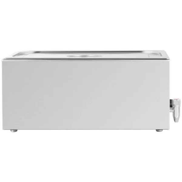 Bain Marie - 640 W - GN 1/1 dierovaná panvica - vypúšťací kohútik - Image 5