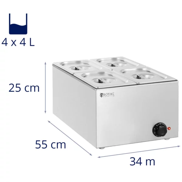 Bain Marie - 640 W - 4 x GN 1/4 - Image 7