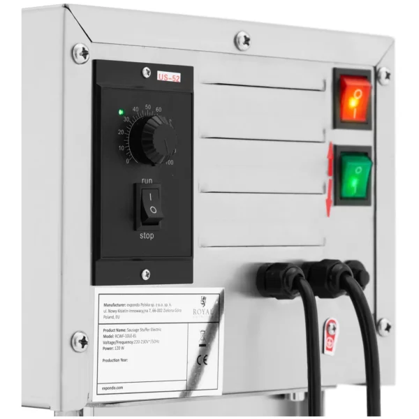 Plnička klobás - 10 L - elektrická - vrátane 4 plniacich trubíc - Image 3