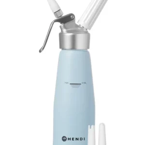 Sifónová fľaša na šľahačku, HENDI, 0,5L, Pastelovo modrá,  80x(H)260mm