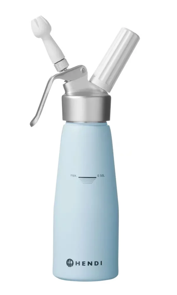 Sifónová fľaša na šľahačku, HENDI, 0,5L, Pastelovo modrá,  80x(H)260mm - Image 4
