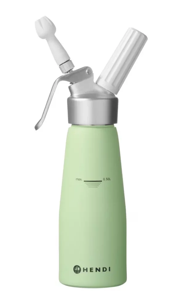 Sifónová fľaša na šľahačku, HENDI, 0,5L, Pastelovo zelená,  80x(H)260mm - Image 3