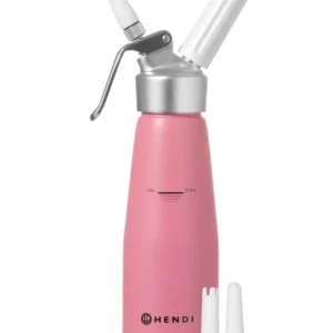 Sifónová fľaša na šľahačku, HENDI, 0,5L, Pastelovo ružová, 80x(H)260mm