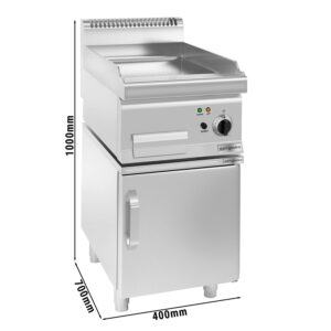 Elektrická platňa - 3,6 kW - hladká - vrátane podstavca s 1 dvierkami