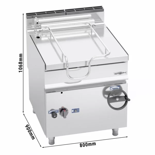 Plynová výklopná panvica - 80 litrov - 20 kW