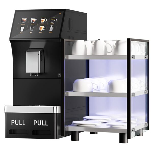 Plne automatický kávovar – 1,3 kW – 10-palcový dotykový displej – vrátane ohrievača šálok