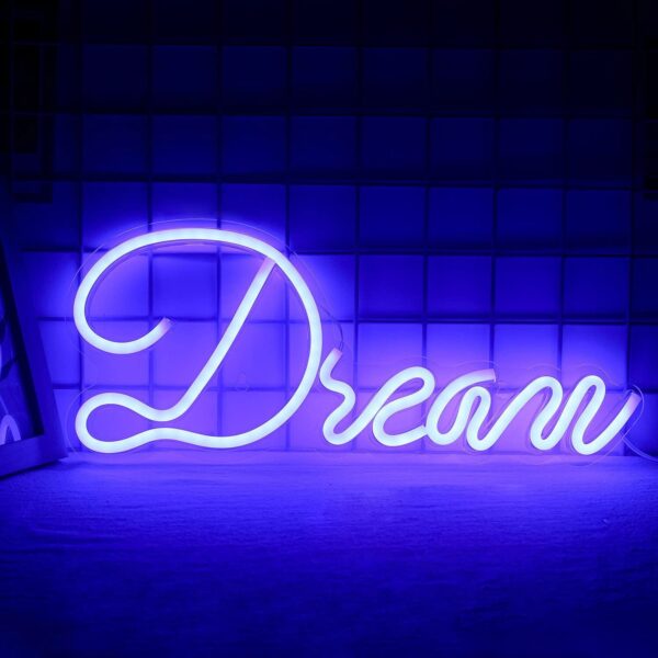 LED svetelný nápis - Dream - Blue - 420x180mm - Image 3