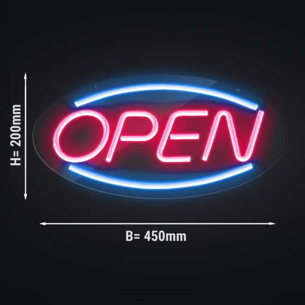 LED svetelný nápis - OTVORENÉ - červená/modrá - 450x220mm - Image 2
