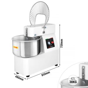 Stroj na cesto - 42 litrov / 38 kg - 2 rýchlosti - s pevnou misou - funkcia časovača