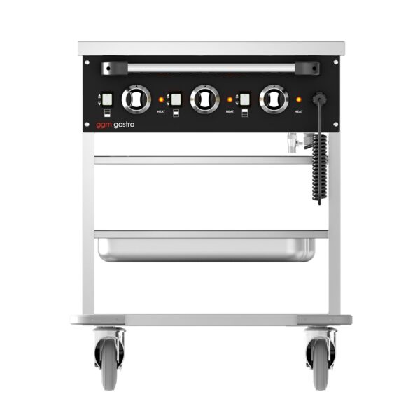 Bain-Marie termo vozík - 3 x GN 1/1 - teplota bazéna sa dá regulovať samostatne - Image 6