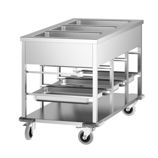 Bain-Marie termo vozík - 3 x GN 1/1 - teplota bazéna sa dá regulovať samostatne - Image 9