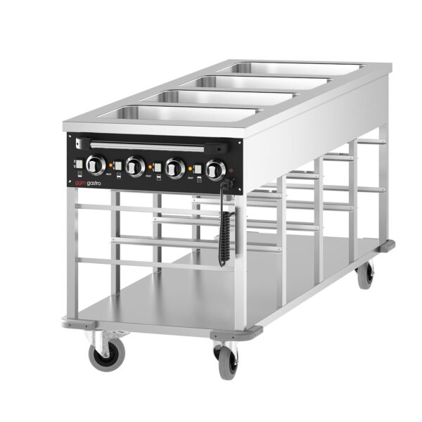 Bain-Marie termo vozík - 4 x GN 1/1 - teplota bazéna sa dá regulovať samostatne - Image 7
