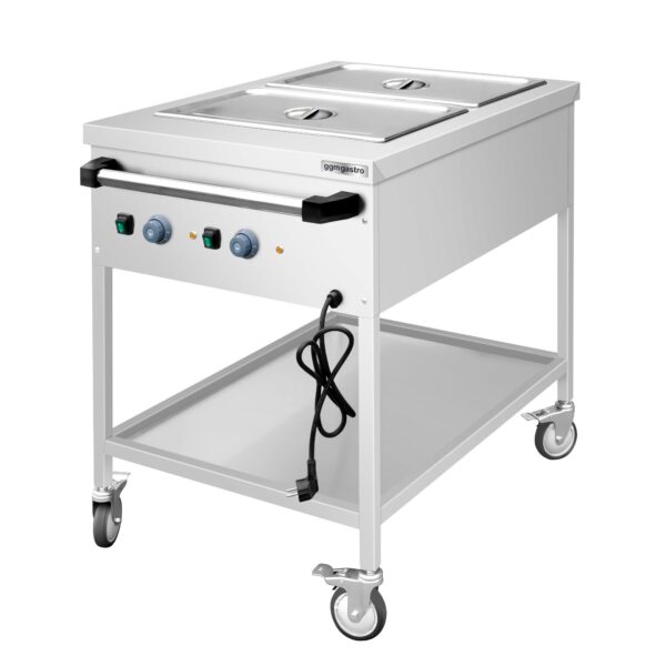 Bain-Marie termo vozík - 2x GN 1/1 - teplota bazéna sa dá regulovať samostatne - Image 7