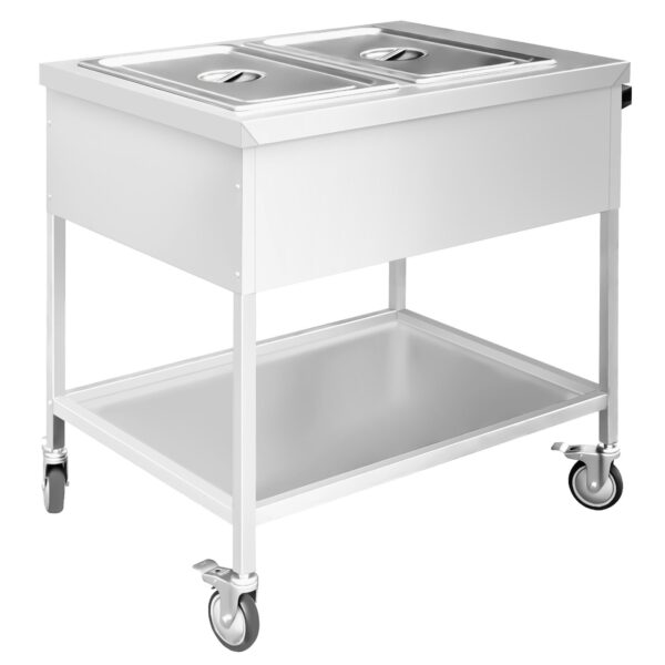 Bain-Marie termo vozík - 2x GN 1/1 - teplota bazéna sa dá regulovať samostatne - Image 8