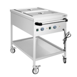 Bain-Marie termo vozík - 2x GN 1/1 - teplota bazéna sa dá regulovať samostatne
