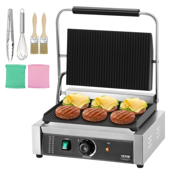 Panini Kontaktný gril 430 x 410 x 215 mm vrúbkovaný