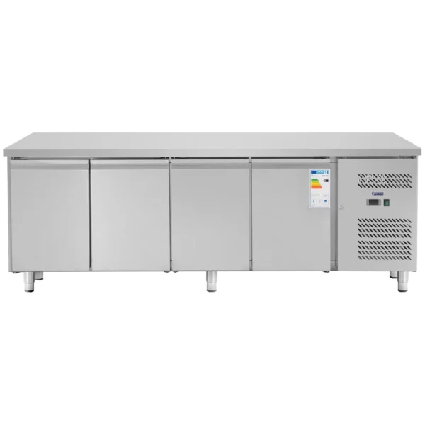 Chladiaci stôl - 450 l - 4 priehradky - 227 x 64 cm - Trieda B - ušľachtilá oceľ - Royal Catering - Image 3