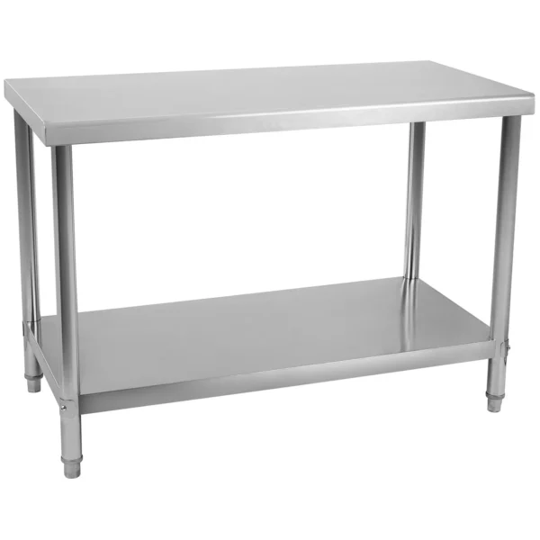 Pracovný stôl z ušľachtilej ocele - 120 x 60 cm - nosnosť 137 kg - Image 5