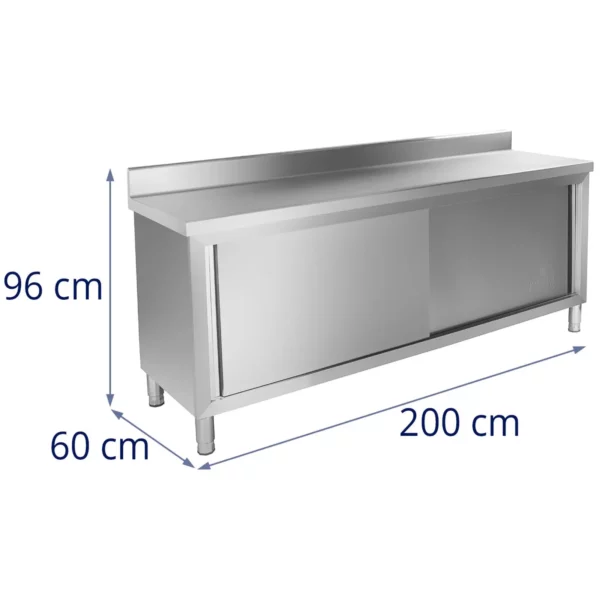 Pracovná skriňa - 200 x 60 cm - s lemami - 160 kg - Image 2