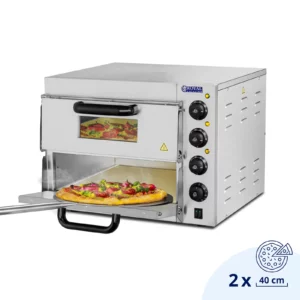 Pec na pizzu - 2 komory - šamotové dno