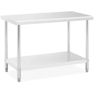 Pracovný stôl z ušľachtilej ocele - 120 x 60 cm - maximálna nosnosť 110 kg