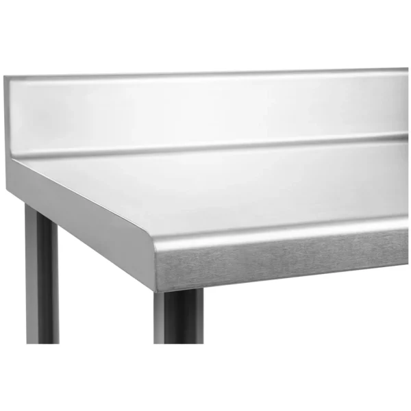 Pracovný stôl z ušľachtilej ocele - 150 x 60 cm - s lemom - 130 kg - Image 3