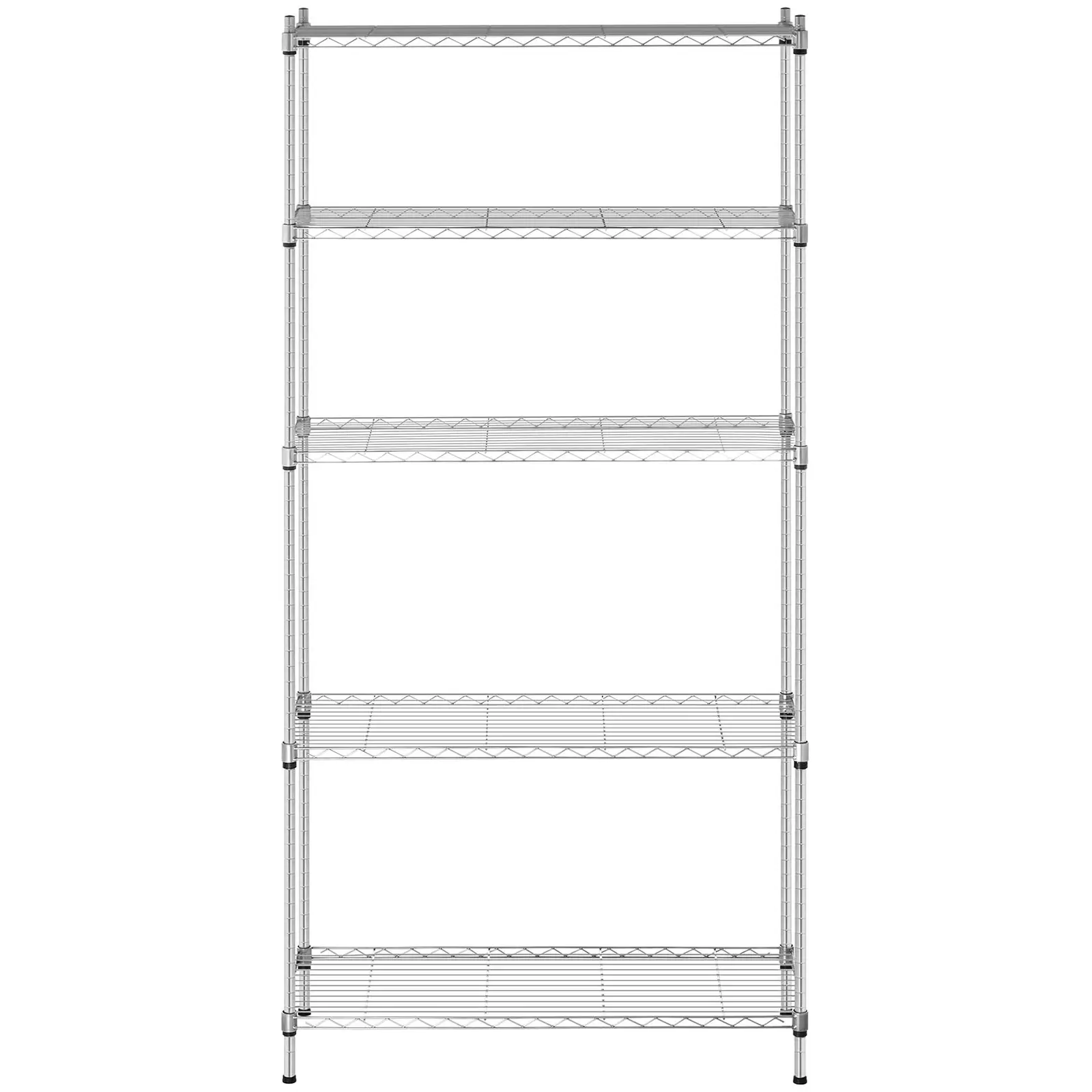 Kovový regál - 35 x 90 x 180 cm - 150 kg - šedý – Obrázok 6