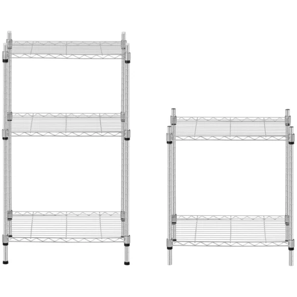 Kovový regál - 35 x 55 x 150 cm - 150 kg - šedý - Image 5