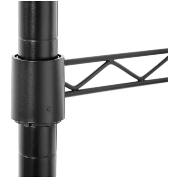 Stojan na oblečenie - kovový - 120 x 45 x 199,5 cm - 200 kg - čierny - Image 3