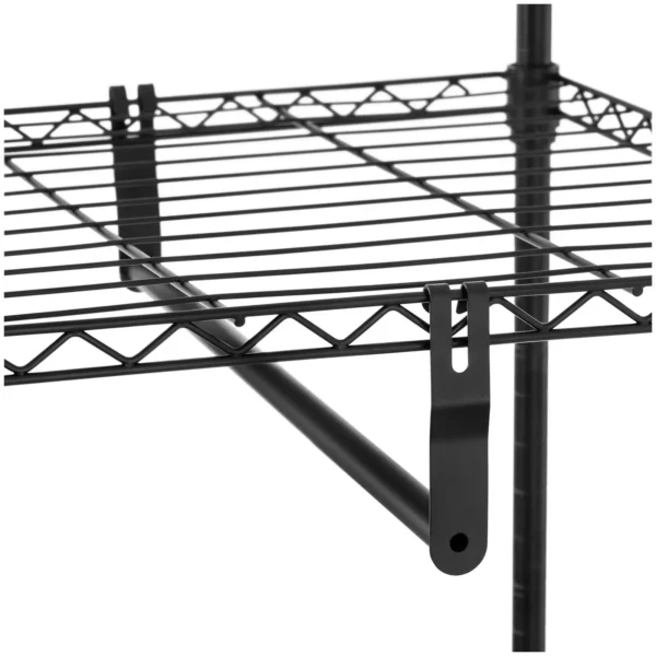 Kovový vešiak na oblečenie - 120 x 45 x 179,5 cm - 270 kg - čierny - Image 5