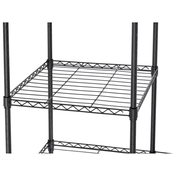 Kovový vešiak na oblečenie - 120 x 45 x 179,5 cm - 270 kg - čierny - Image 4