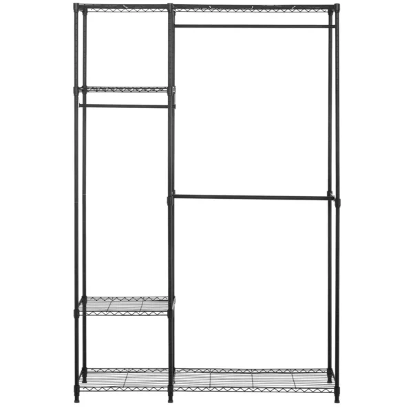 Kovový vešiak na oblečenie - 120 x 45 x 179,5 cm - 270 kg - čierny - Image 3