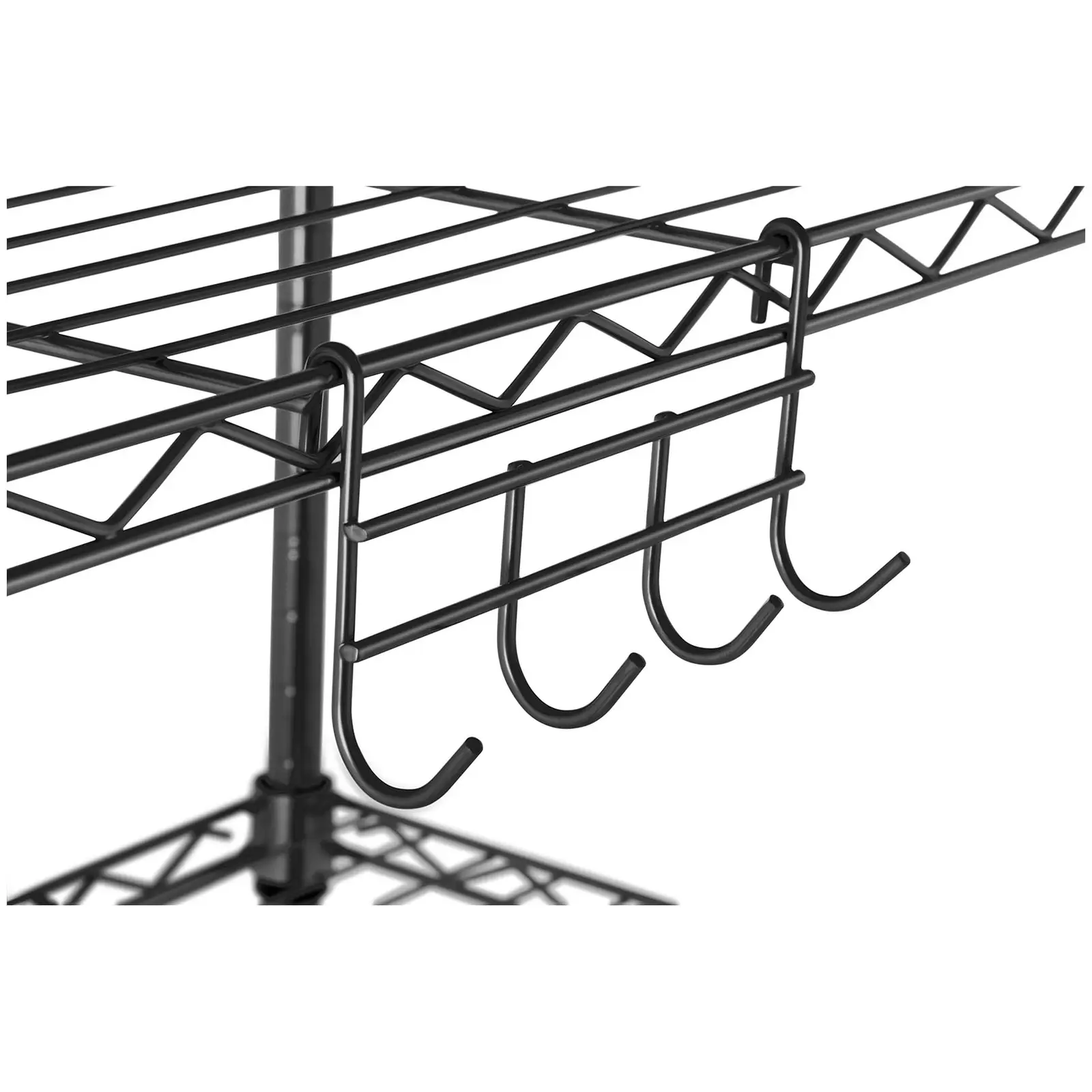 Kovový regál - 55 x 45 x 150 cm - 150 kg - čierny – Obrázok 6