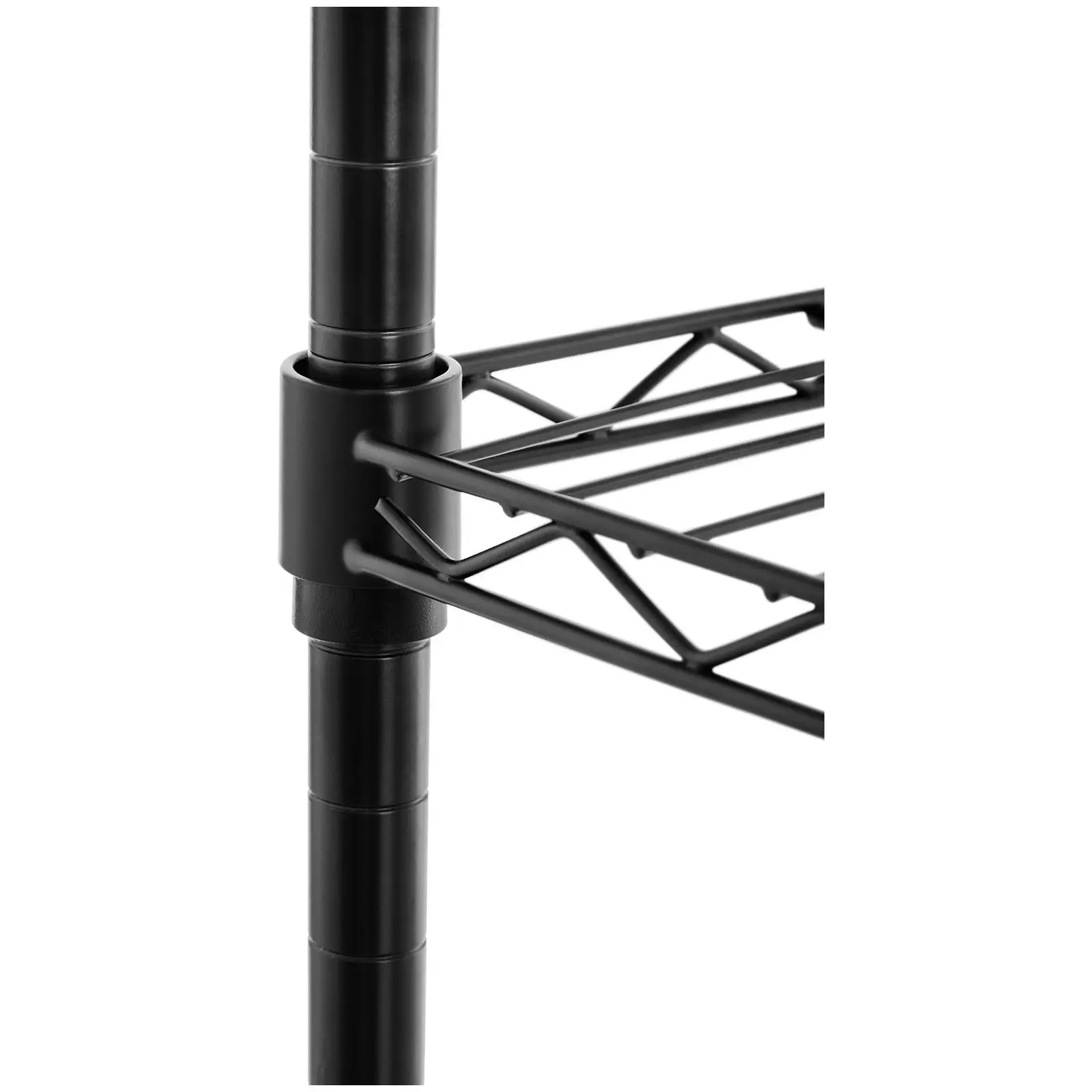 Kovový regál - 55 x 45 x 150 cm - 150 kg - čierny – Obrázok 5