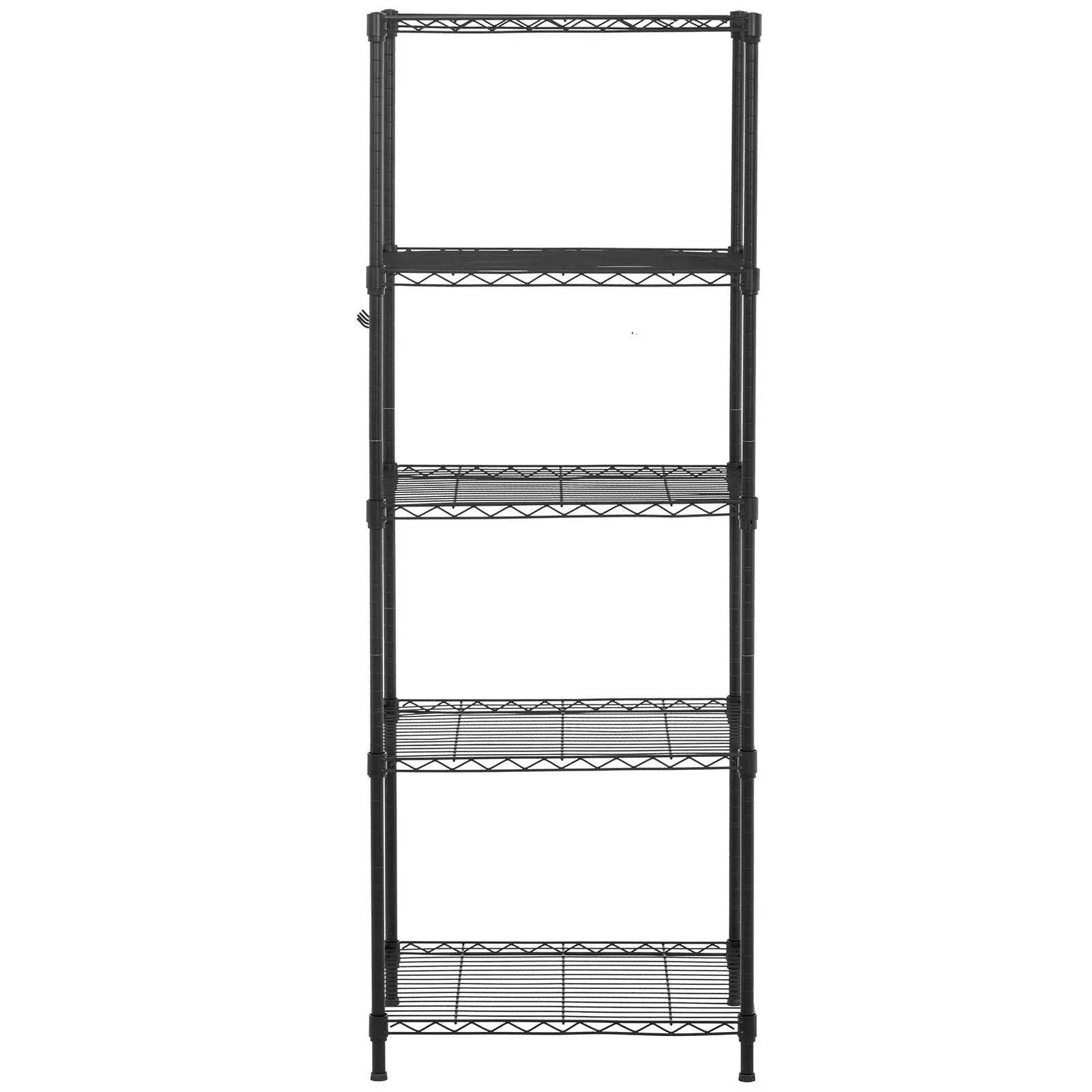 Kovový regál - 55 x 45 x 150 cm - 150 kg - čierny – Obrázok 4